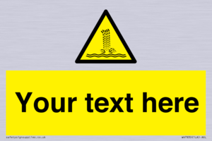 Custom warning artificial waterfall